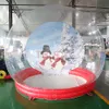 アウトドアアクティビティ5mの長さの大きな透明なインフレータブルドームバブルテント雪の雪だるまとトンネルクリスマスバルーンを撮るためのクリスマスバルーン