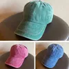 Berets Women Men Summer Vintage Washed Dyed Cotton Baseball Casual Outdoor Sunscreen Solid Color Wavy Striped Adjustable Dad Hat