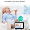 Monitorer 2024 2,8 tum skärm 2600mAh Battery Baby Monitor Video Baby Monitor With Camera and Audio 4x Zoom Long Rang Auto Night Vision