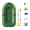 Tillbehör 2 personer 0,4 mm PVC Canoe Kayak Rubber Dolle Thicken Foldbar IATAble Fishing Boat 192x113x40cm Luftbåtar för utomhus forsränning