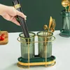 Chopsticks Tube Household Draining Rack Knife And Fork Storage Double-Layer Cage