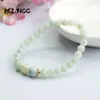 Cadeia natural A Bens Jadeite Bracelet Three Life Três Luxo Calhado de Luxo Jade String Lucky Amulet Para Homens e Mulheres Jóias Y240420