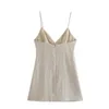 Spódnice 2024 Chic mody rękawów Lnlay mini sukienka vintage cienkie paski letnie sukienki żeńskie vestidos mujer