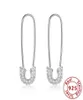 Petites goujons de broches de sécurité 925 boucles d'oreilles en argent sterling pour femmes boucles d'oreilles de percaison d'oreille unisexe zircon beaux bijoux y1010294d3737577