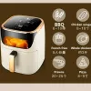 Fryers Shenhua Smart Air Fryers 10L Largecapacity Household Multifunctional Smart Oilfree Smokeless Electric Oven AirFryers 220V