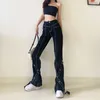 Women's Jeans Niche Design Lace-up Bright Line Slimming High Waist Mopping Floor Slightly Pull Fashion Pants Women