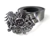 Heren Big Buckle Belt Black Pu Leather Belt Men With Rock Queen Band Buckle Metal Worldwide8037200