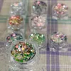 Glitter per unghie 4 box paillettes aurora cristallino sottile a farfalla irregolare stella scintilla scintillanti gel gel decorazioni artistiche polacche