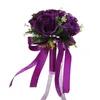 장식용 꽃 신부 웨딩 꽃가리 신부 들러리 흰색 실크 꽃 장미 인공 신부 Boutonniere Mariage 장식 액세서리