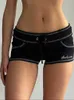 Women's Shorts IAMSURE sexy ultra-thin brushed shorts casual bandage low waist shorts 2024 summer fashion womens clothing Y240420