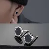 Boucles d'oreilles noires de style cool à la mode masculine