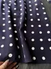 Sukienki swobodne najlepsze końce kobiety moda jedwabna polka kropka drukowana sukienka elegancka dama z długim rękawem kołnierz a-line żeńska suknia balowa