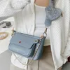 Bag Luxury Heart 2 PCS/Set Women Shoulder Bags Fashion Chain Wide Strap Crossbody Messenger Purse Solid Color