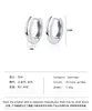 Hoop Earrings White Gold Plated Chunky Small 925 Sterling Silver Dainty Minimalist Open Hoops For Women Gift BSE967