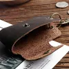 Portefeuilles simline en cuir authentique porte-clés portefeuille pour hommes pour hommes mâles craqués craqués vache vache petit portefeuille clés du sac de sac de sac organisateur homme
