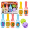 Bowling Set Eğitim Oyuncakları Çocuklar İçin Yeni yürümeye başlayan çocuklar hayvan numarası öğrenme kapalı açık hava spor oyunları bebek hediyesi 240407