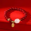 Chain Lucky Red Transport Bead Bracelet Bangle for Women Men Bring Wealth Attract Money Adjustable Wristband Party Birthday Jewelry Y240420