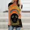 Camisetas femininas T-shirts de impressão 3D Africana Meninas 3D