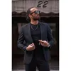 Mäns kostymer Gentlemen Black Notch Lapel Single Breasted Luxury For Men Skinny Slim Fit Blazer Casual 2 Piece Jacket Pants Custom Made