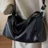 Torby damskie czarne bostońskie torba na ramię jakość skóry pu żeńska estetyka dojeżdżającego crossbody torebki panie przenośna miękka, przestronna torebka