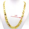 Новое ожерелье мужчин цепь тяжелая 12 -мм STAMPER 24K Gold Autentic Minish Miami Cuban Link Безусловная замена срока службы жизни