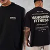 Camisetas masculinas de verão nova camiseta de ginástica American Sports American Slved Top Men Men Fitness T-shirt Loose Cotton Casual Running Treinamento T Y240420