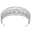 Colliers Cumbic Zircon Crown Crystal Feuille de mariée