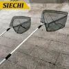 Accessoires en aluminium alliage de pêche rétractable net 150/170 / 210 cm télescopage pliable pliant net pôle pliant filet d'atterrissage pour la pêche à la mouche