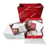 vierkant rood voor om ega horlogeboxen EsBooklet Card -tags en papieren in Engelse horloges box origineel binnenste buitenste heren polshorloge