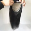 15x16cm Silk Skin Base Toupee With 2 CM PU Around European Virgin Human Hair with Clips for Women 12x13CM 240408