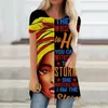 Camisetas femininas T-shirts de impressão 3D Africana Meninas 3D