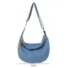 Bolsas de cosméticos Mulheres Mensageiros Bolsa Casual Crossbody Bolsas Casual Bolsas de tela Tote Ajuste Ajuste Fechamento de zíper Estudante Satchel ombro