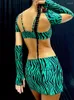 Arbetsklänningar OMSJ 2024 Summer Women's Sexy Bodycon Stylish Zebra Printing kjolar kostymer fest Holiday Outfits Female Y2K Matchande kläder