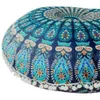 43 cm okrągłe poduszki Mandala Bohemian Cushion Cover podłogowe poduszki Homeel Flower Drukowane 240411