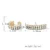 Stud Earrings 2pcs/set Zircon Cuff Set For Women Fashion Rose Gold Color Wholesale Jewelry Female Bijoux