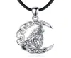 Merryshine 925 Sterling Sier Men Celtic Viking Jewellery Moon Wolf Necklace Pendant2013506