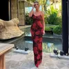 Abiti casual 2024 Abbigliamento da donna Summer Stamping Skirt Skirt Slimt Fit Sexy Dress per donne
