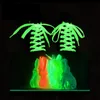 1 par lysande skosnören Flat Sneakers Canvas Shoe Laces Glow in the Dark Night Color Fluorescent Shoelace 80100120140CM 240419