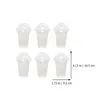 Disposable Cups Straws 30 Sets Party Plastic Dome Tea Mug Lid Ice- Cream Ice Kids