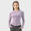 DESGINER ALOE YOGA Veste Top Shirt Vêtements Brave femme Sweat à sweat extérieur Sports Upf50 Water Feed Ice Felt Cabinage Sun Protection Vêtements Crème Sweet Girl Alooo