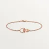 projektant bransoletki serce bransoletki mody biżuteria kobieta różowe złoto plisowane 18K Srebrna łańcuch mężczyzn podwójne pierścienie kurs kurs