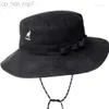Kangol Hot Fisherman Visor Basin Hat Fashion Wild Cotton Fabric Bucket Hat Super Fire Men and Women Flat-top Clothhat Kangol Hat 6565