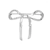 Brooches Simple Style Sweet Cute Metal Bowknot Bow Shape Brooch Pin For Women Unisex Lover Aesthetic Decoration Fashion Jewelry