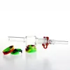 Kit de colecionadores de vidro de 18 mm de 18 mm de 14 mm com recipiente de silicone de narguilé Keck Clips Quartz Dip for Water Dab Rig Bong