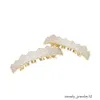 جديد كامل أسنان الزركون Grillz أعلى أسفل الذهب siery شوايات الأسنان الفم الهيب هوب أزياء المجوهرات مغني الراب المجوهرات