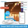 Control Meross Smart WiFi LED Strip WTIH RGBW MSL320 PRO 5M Advance RGBWW LEDS Fancy Decoration Remote Control Work met HomeKit Alexa