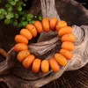 Blangle Live Show Baltic Old Beeswax Bracciale Amber Barrel perline per uomini e donne