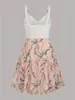 Urban Sexy Dresses New Print Patchwork Camisole Dresses for Spring and Summer في أوروبا والولايات المتحدة Y240420