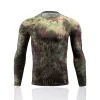 Skodon militär armé taktisk t -skjorta män camo långärmad stridskjortor snabb torr kamouflage utomhus vandring jakt compression shirt