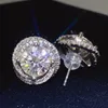 Teste de aprovação total de 6ct Brincos de moissanita para meninas Mulheres S925 Sterling Silver Moissanite Brincos de diamante de diamante Jóias finas